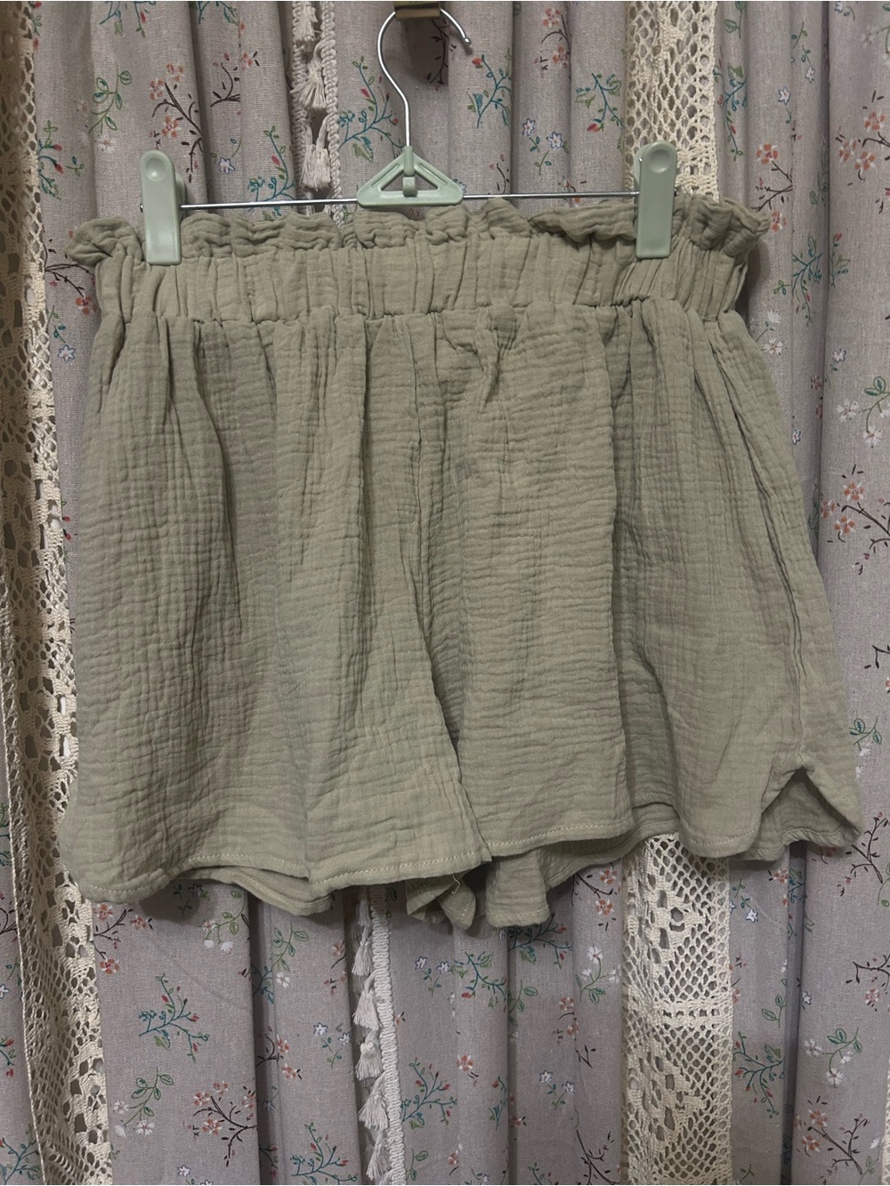 MABLE Cotton Gauze Paperbag Shorts Size Large NWOT